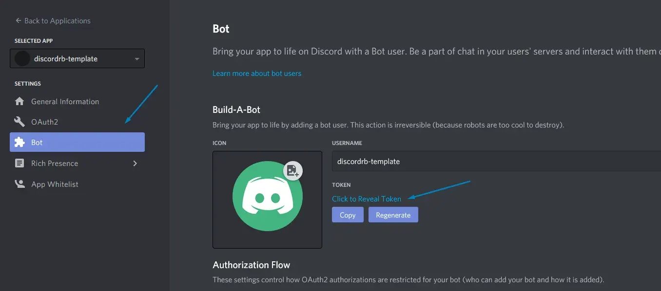 Discord bot token